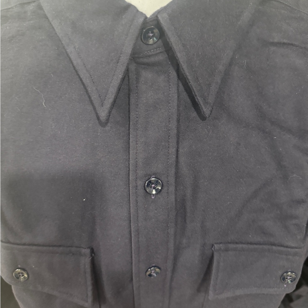Men's LL Bean Navy Button Up Shirt